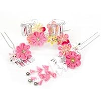 Amazon.co.jp: 七五三用 髪飾り かんざし 3点セット 七五三 kk